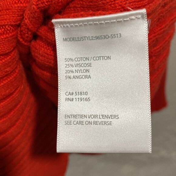 Tribal orange drop sleeve turtleneck sweater size medium - Picture 4 of 7